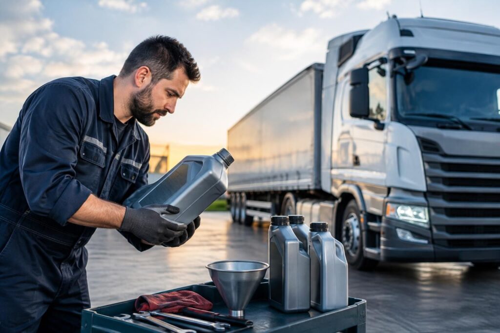 Kamyon ve tırlarda motor yağı seçimi için teknik şartname ve viskozite kontrolü