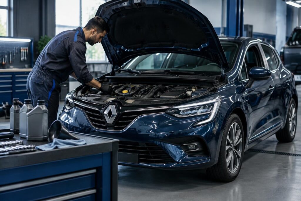 Renault Clio 1.5 dCi için model yılı, motor kodu ve üretici şartnamesine göre motor yağı seçimi